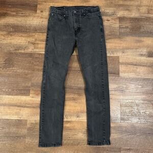 Levi's Men's Slim Black Denim Jeans Measures 28X27 Label 32x32 5-Pocket READ